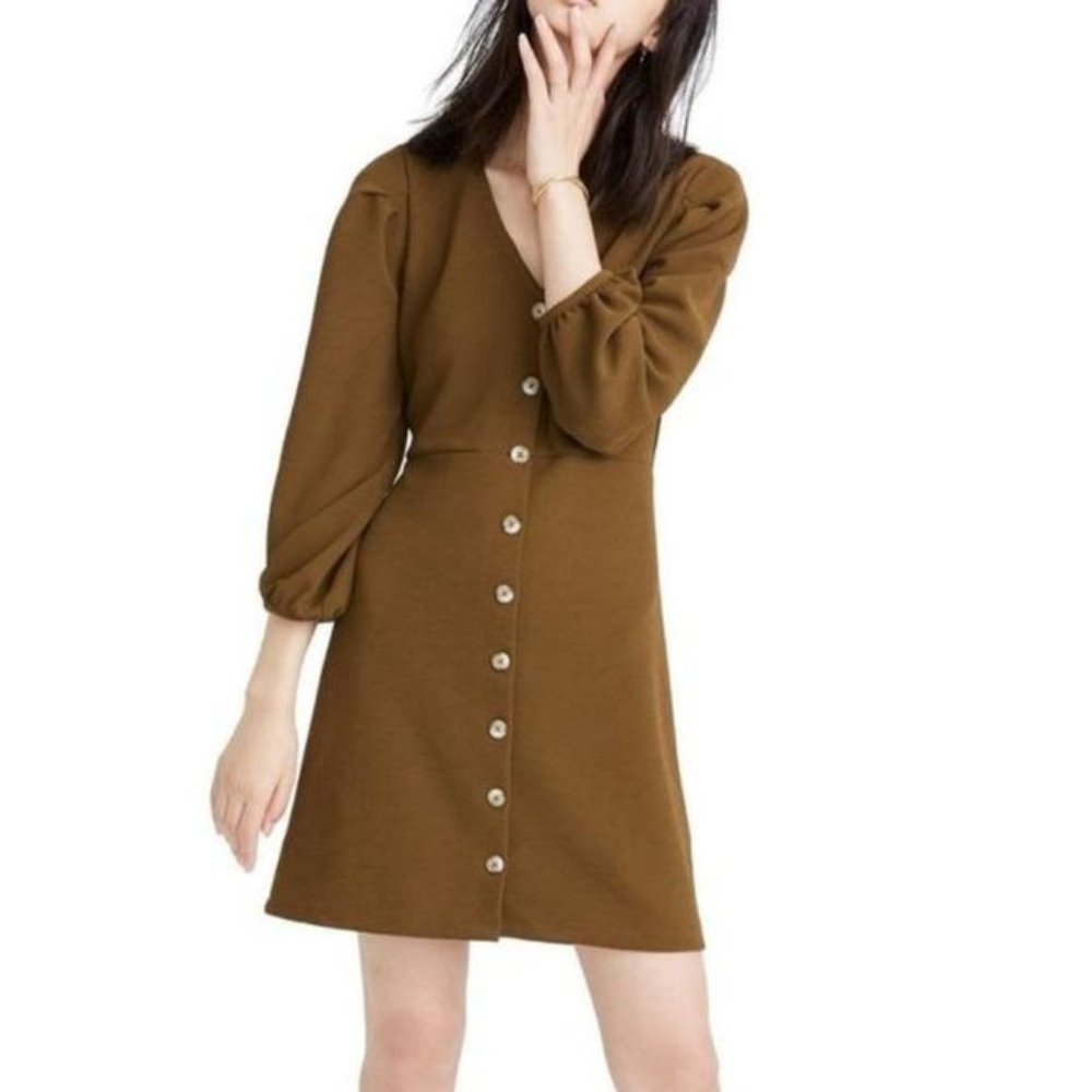 NWT Madewell Texture & Thread Crepe Balloon-Sleeve